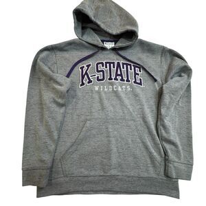 Champion Kansas State Wildcats Hoodie Sweatshirt L Heather Gray K-State
